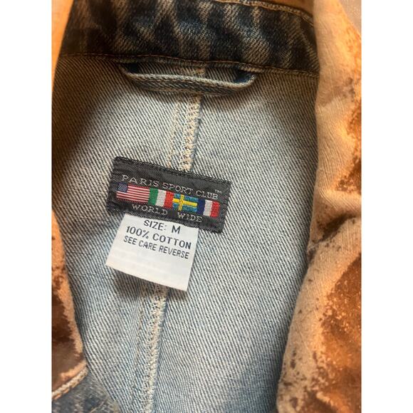 Vintage 90s Denim jacket, Jean Jacket, Oversized, Goofy Patch - Picture 7 of 7